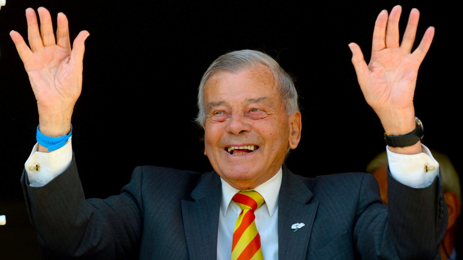 File image of former umpire Dickie Bird attending the first day of the first Test match at Lord