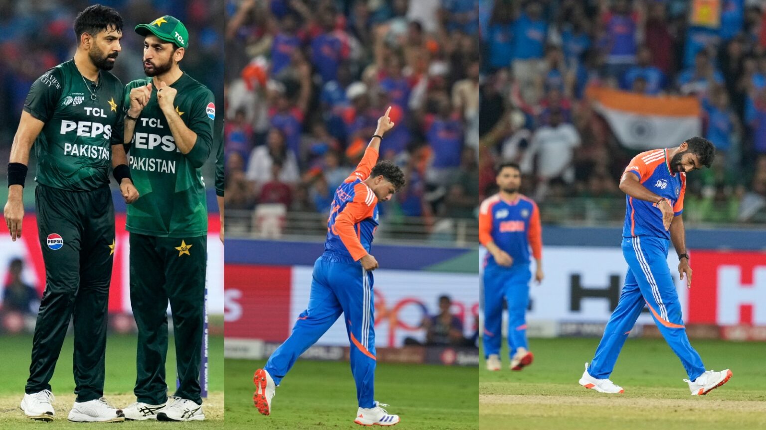India vs pakistan asia Cup Haris Rauf Jasprit Bumrah kuldeep Yadav