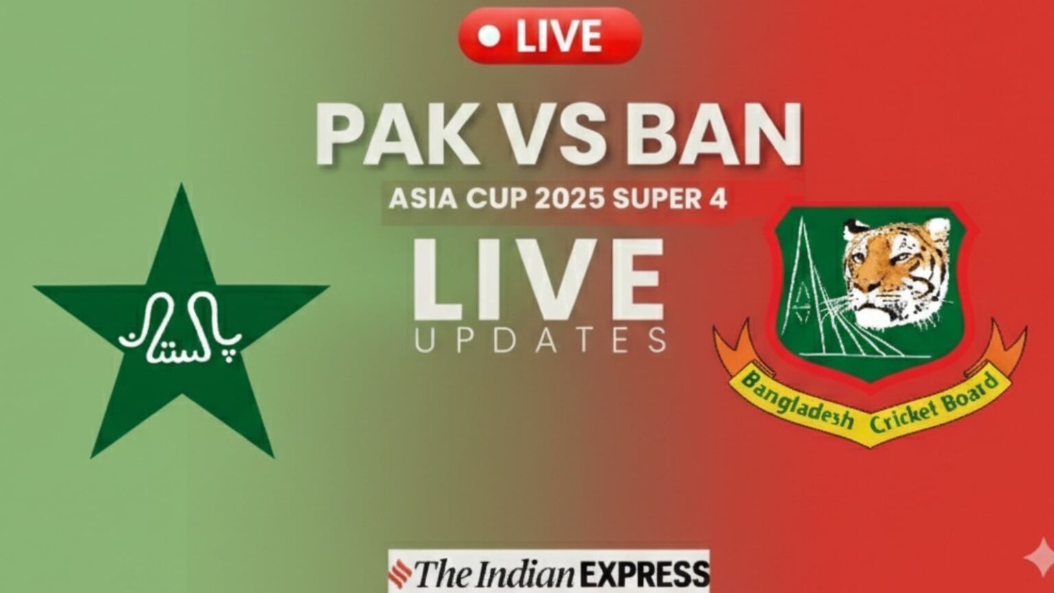 PAK vs BAN Live Score: Follow Pakistan vs Bangladesh Asia Cup 2025 match.